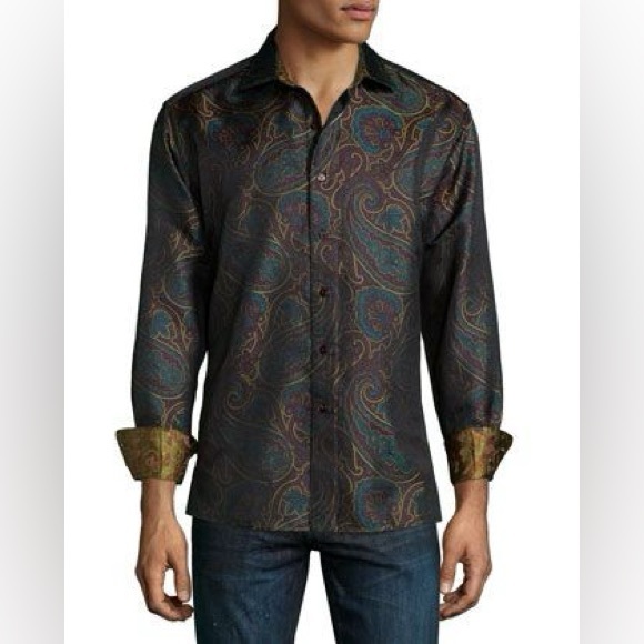 Robert Graham Other - NWOT ROBERT GRAHAM Limited Edition 100% Silk Paisley Button Down Shirt Sz XL